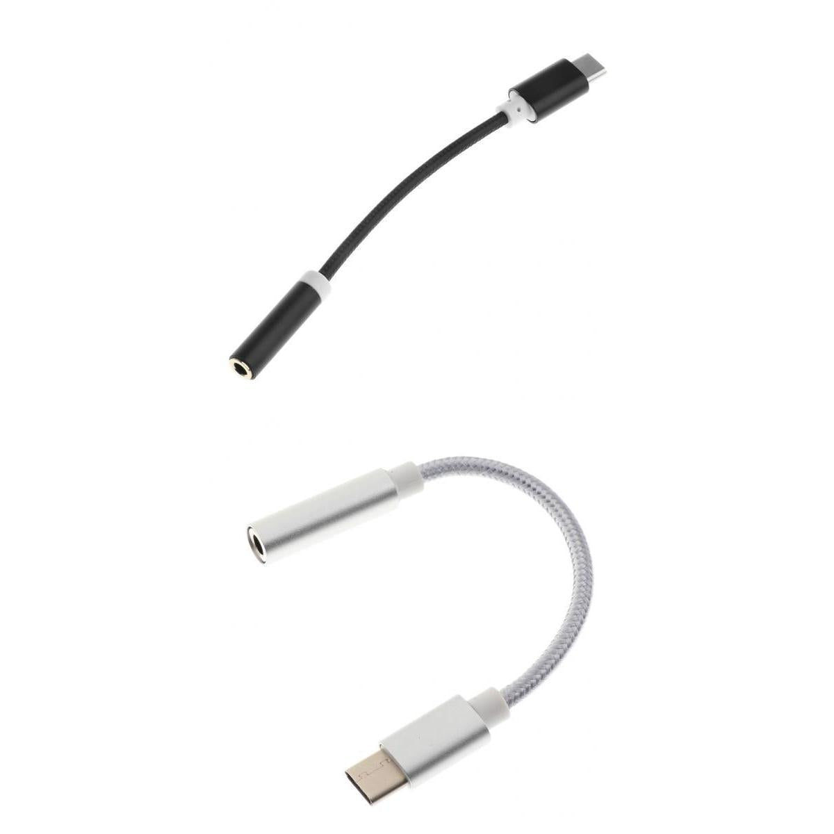 2 Pieces USB-C Type C to 3.5 mm Headphone Jack Adapter Earphone Audio Cable