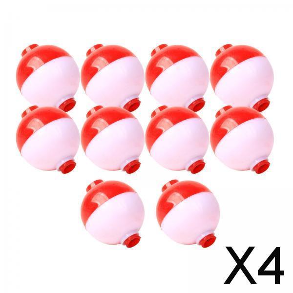4xFishing Bobber Push Button Fishing Float Set Tackle 18mm 10PCS