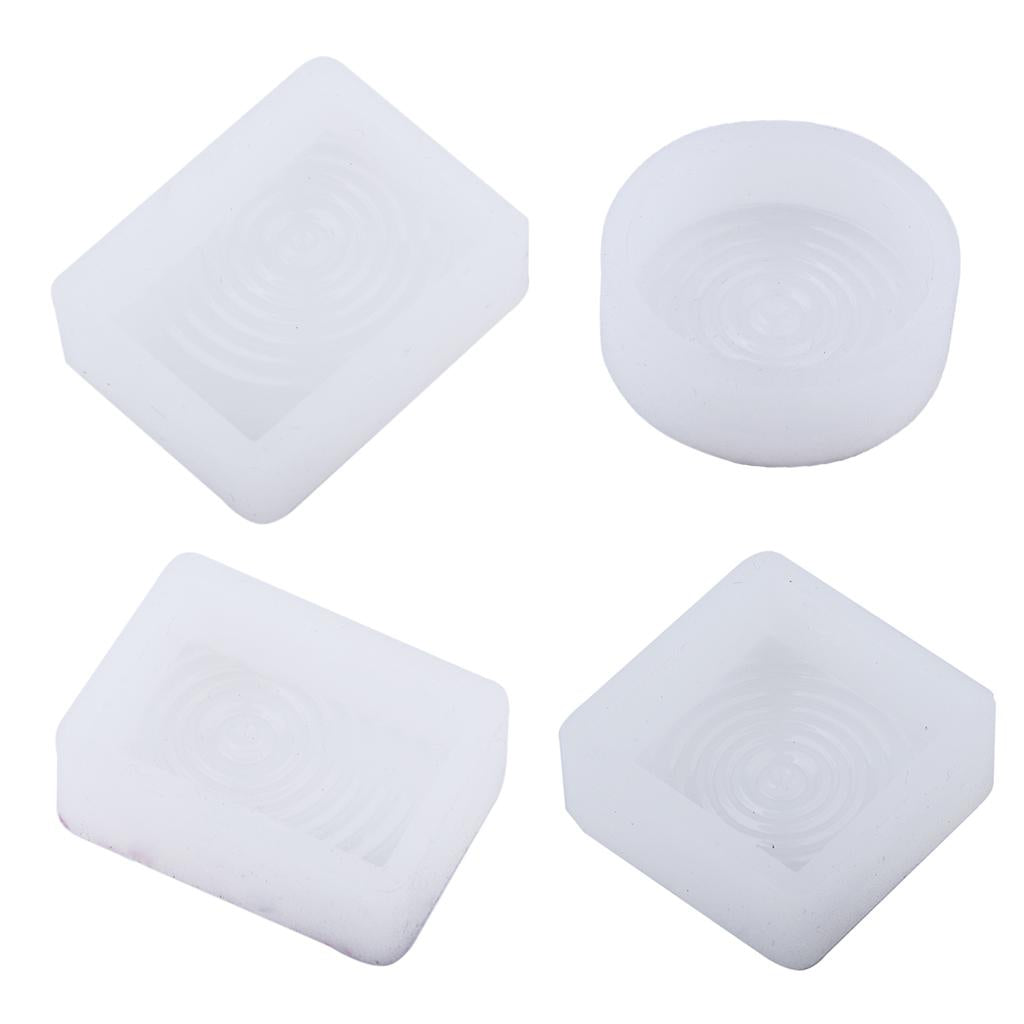 4 Designs Geometric Silicone Pendant Mold DIY Jewelry Resin Craft Mould Tool