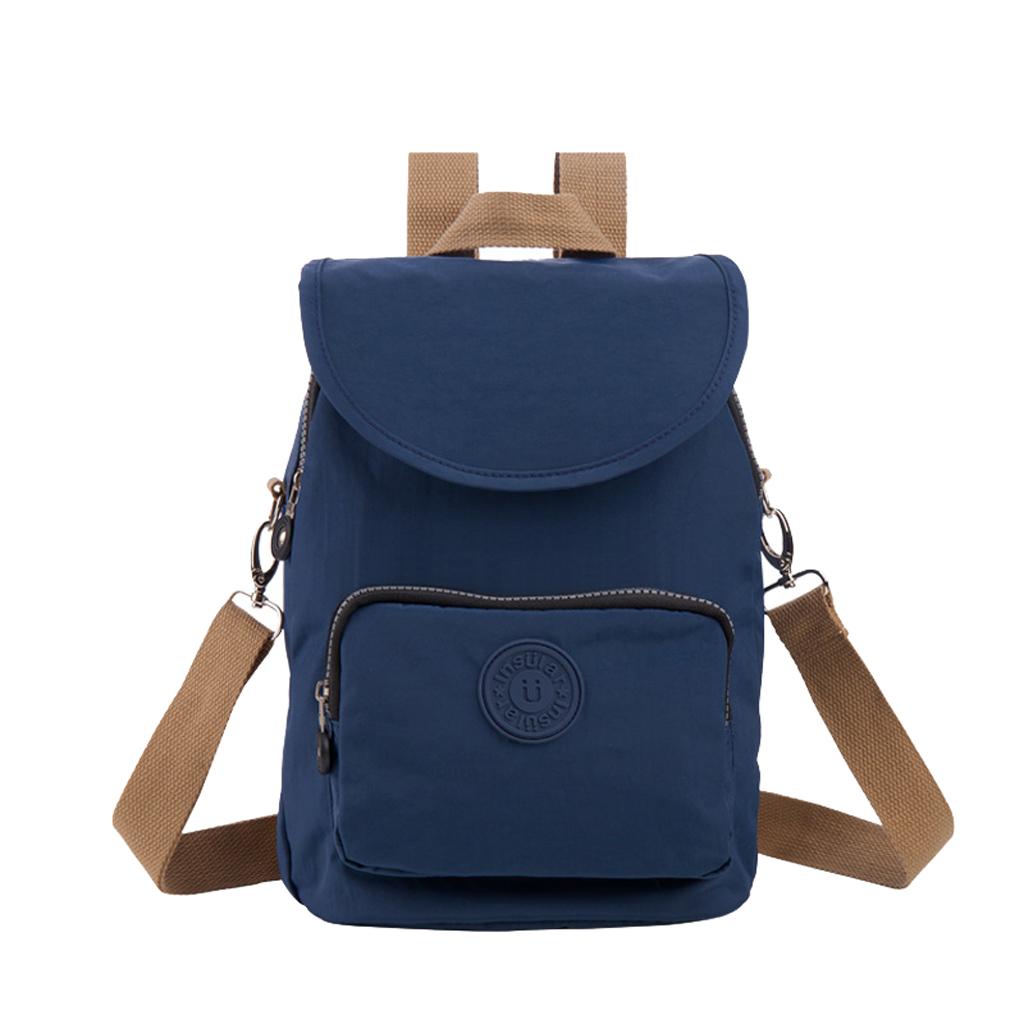 Double Shoulder Light Mummy Bag Multifunctional Baby Bag Navy blue