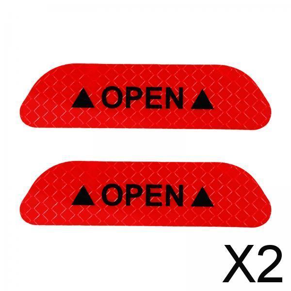 2x2Pieces Car Door Stickers Reflector Replacement Red