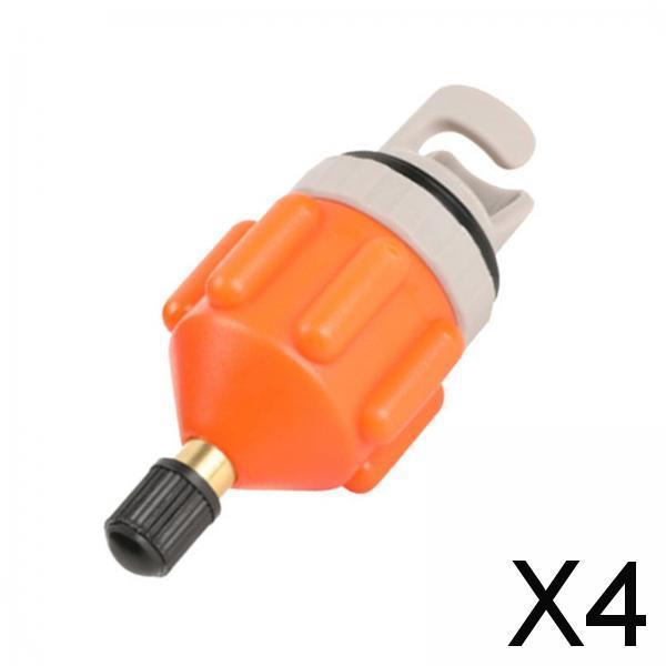 4xInflatable Boat SUP Pump Adaptor Converter for Boat Stand up Paddle Board orange