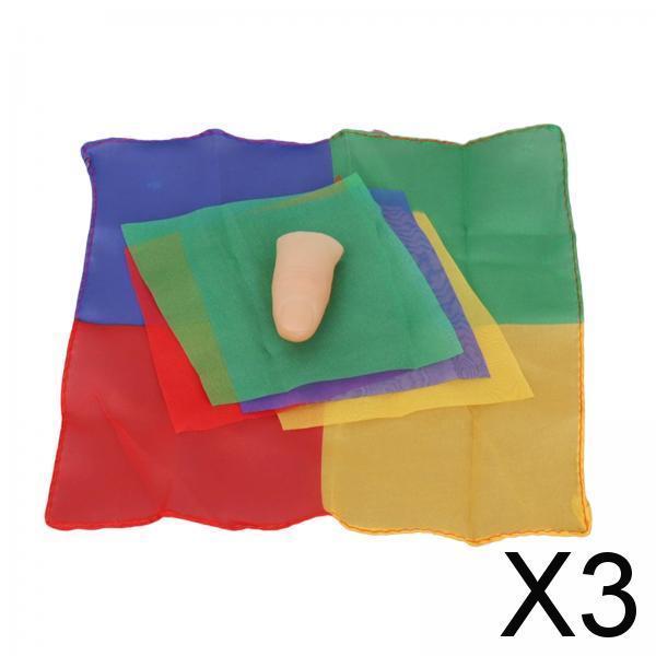 3xScarf Silk Restoring Magic Tricks Magic Scarf for Anniversary Party Birthday