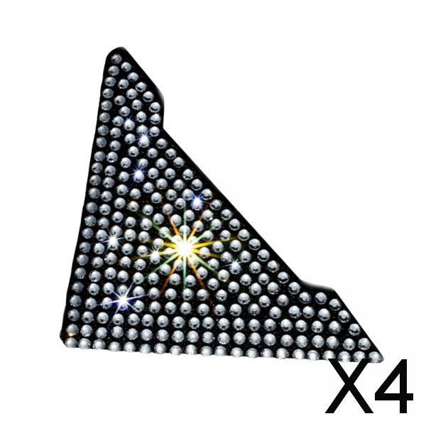 4xVehicle Silicone Rhinestone Car Door Corner Edge Guards Bumper Protector White