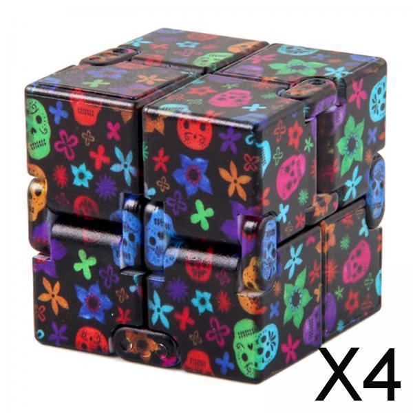 4xSensory Infinite Magic Desk Toy Maze Relieve Stress Decompression Adult Skull black