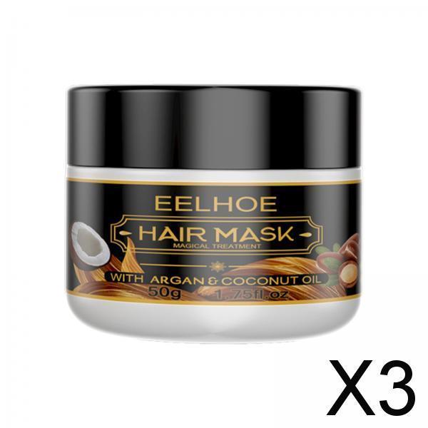 3xHair Mask Hair Repair Hydrating for Dry Damaged Hair 50g with color box