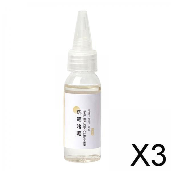 3xNail Brush Cleaner Restorer Cleaning solution for Art Tools Oils Debris