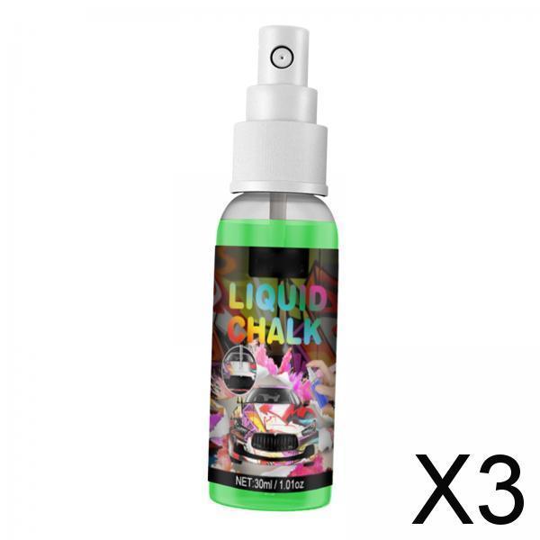 3xGraffiti Chalk Spray Paint Painting Washable for Concrete DIY Drawing Green