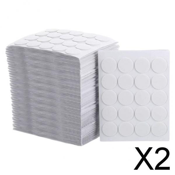 2x100pcs White Steady in Hot Wax Double-Sided Fixed Glue for Candle DIY Making