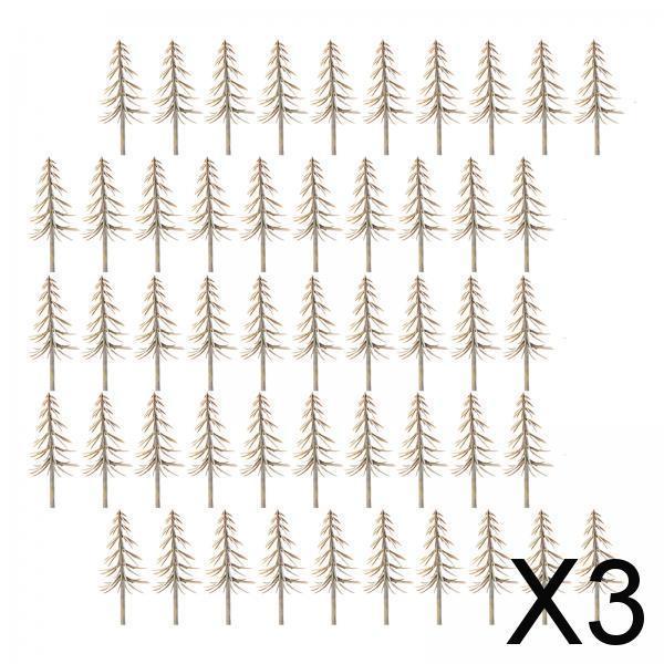 3x50 Pieces Model Snow Trees Layout for Building Model DIY Material Sand Table 5cm Height