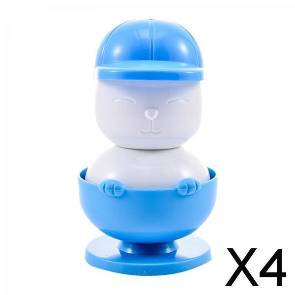 4xKitchen Dish Scrub Brush Cartoon Pot Brush Scrubber for Stoves Plates Dishes Blue