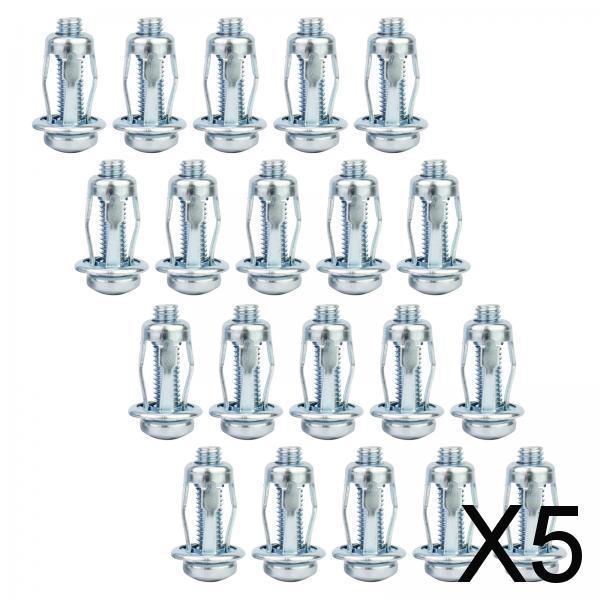 5x20 Pieces Screw Petal Tool Jack Nuts for Metal for Wall Cabinets Calligraphy 4x20mm