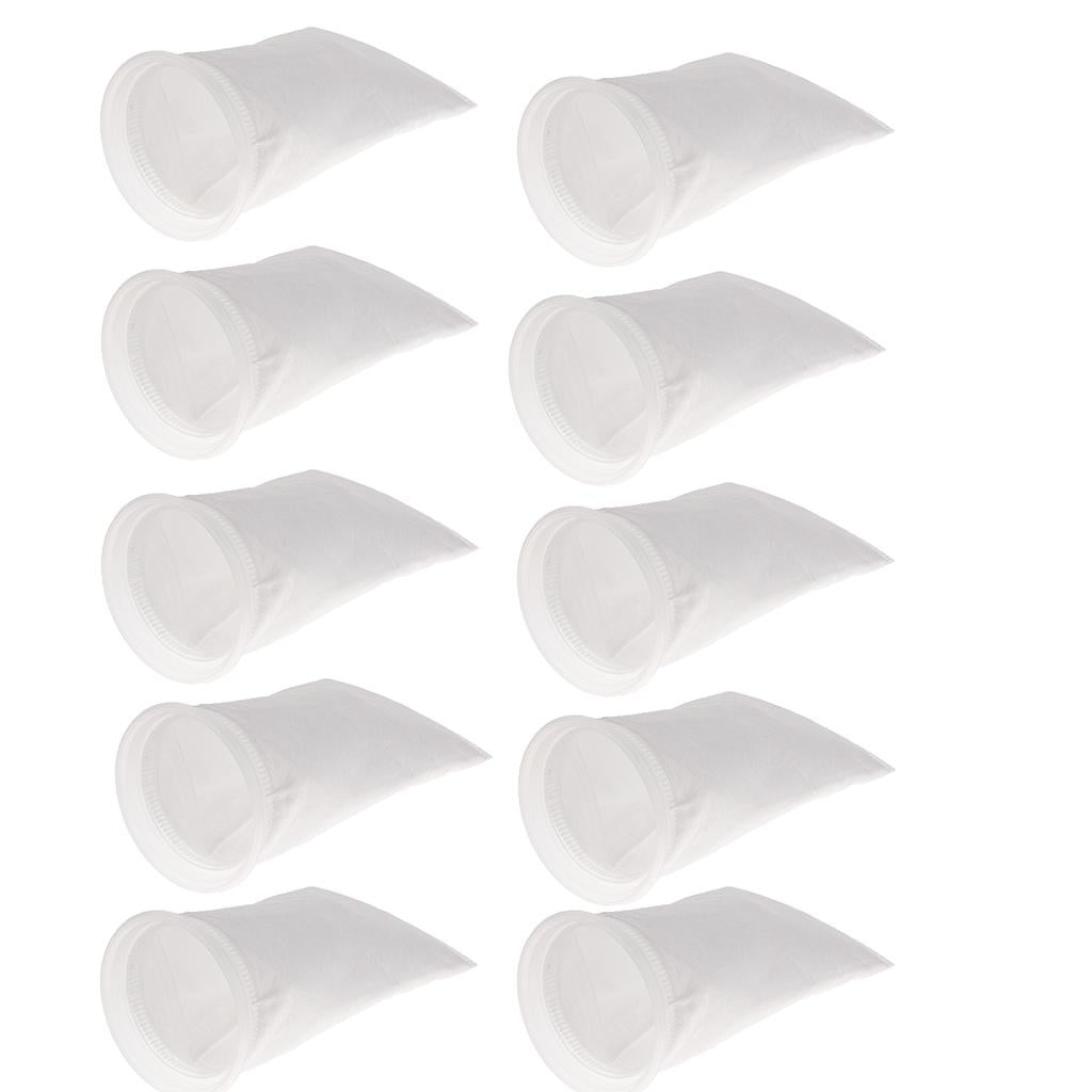 10-Piece Aquarium Tank Filter Bag Fish Tank Felt Filter Sock Bag 150um