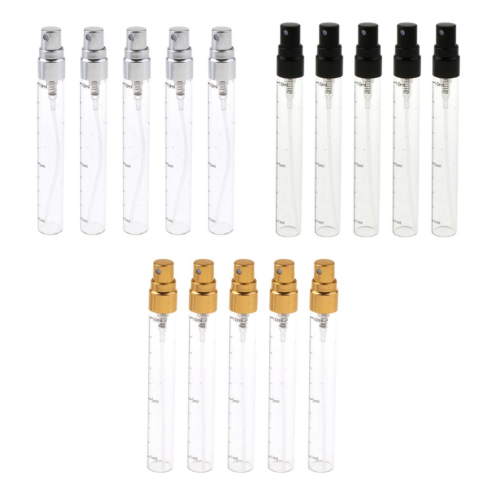 15x Empty Perfume Aftershave Spray Bottles Refillable Fine Mist Sprayer 10ml
