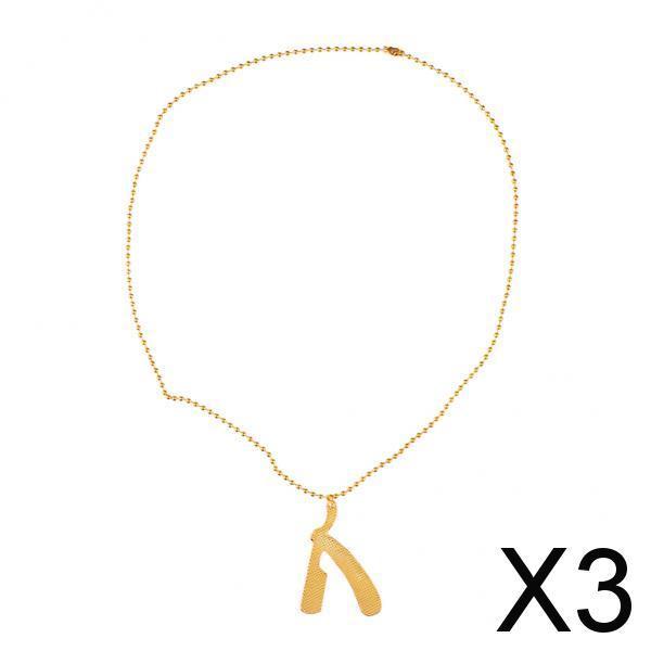 3xPersonalized Necklace Barber Shaver Pendant Metal Necklace Chain for Men 02