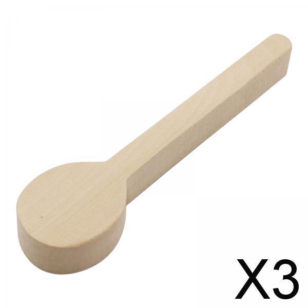 3xPortable Wooden Carving Spoon Blank Unfinished Beech Walnut for Starter 11cm