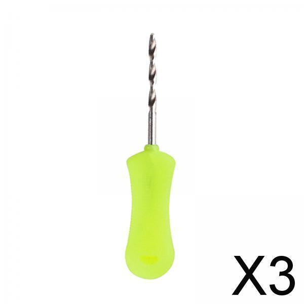3xCarp Fishing Baiting Hook Portable Drill Boilie Bait Pins for Rigs Making StyleA