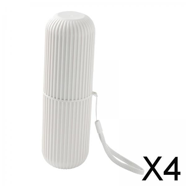 4xBusiness Trips Wash Cup Holder Dustproof for School Outdoor Family Daily Use white