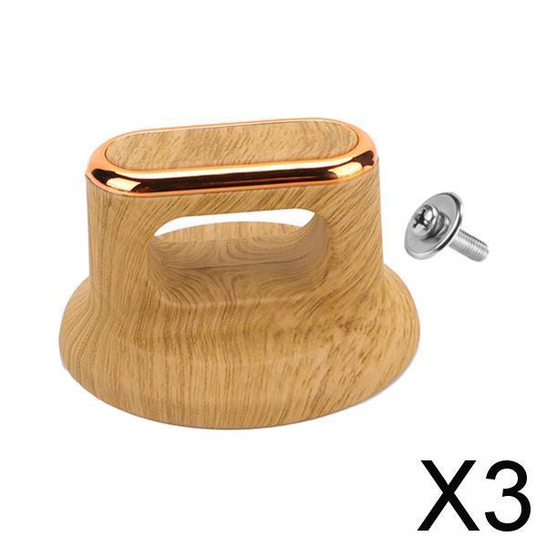 3xUniversal Lid Handle Lid Knob Caps Bakelite for Oil Pot Saucepan Lids Kettle Light Wood