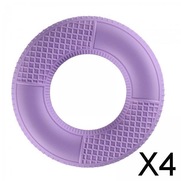 4xSilicone Hand Grip Strengthener for Muscle Strengthening Musician Athletes Gripper Light Violet