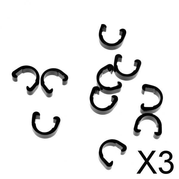3x10Pcs Cycling MTB Road Bike Cable C-Clips Buckles Housing Hose Guides Black