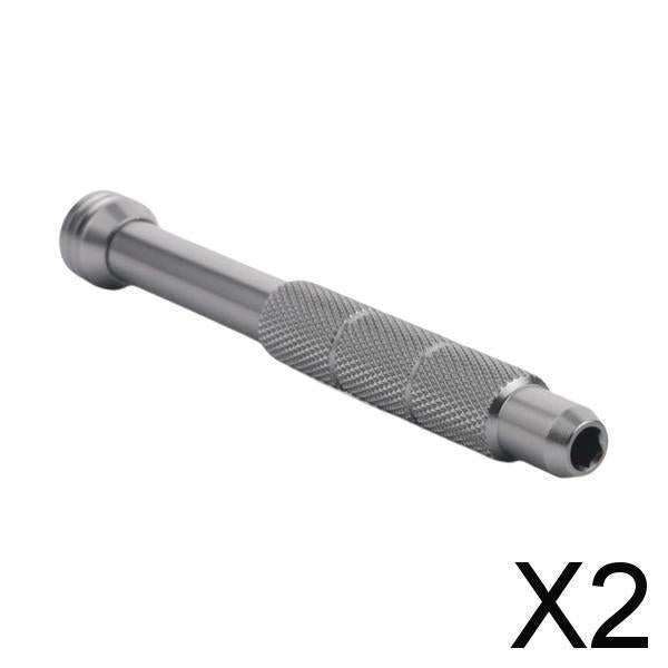 2xHex Screwdriver Shaft Handle for 4mm Screwdriver Bit Magnetic Aluminum