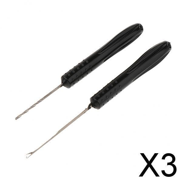 3xBaiting Needle Tool Fishing Boilie Bait Needle and Drill for Carp Hair Rigs