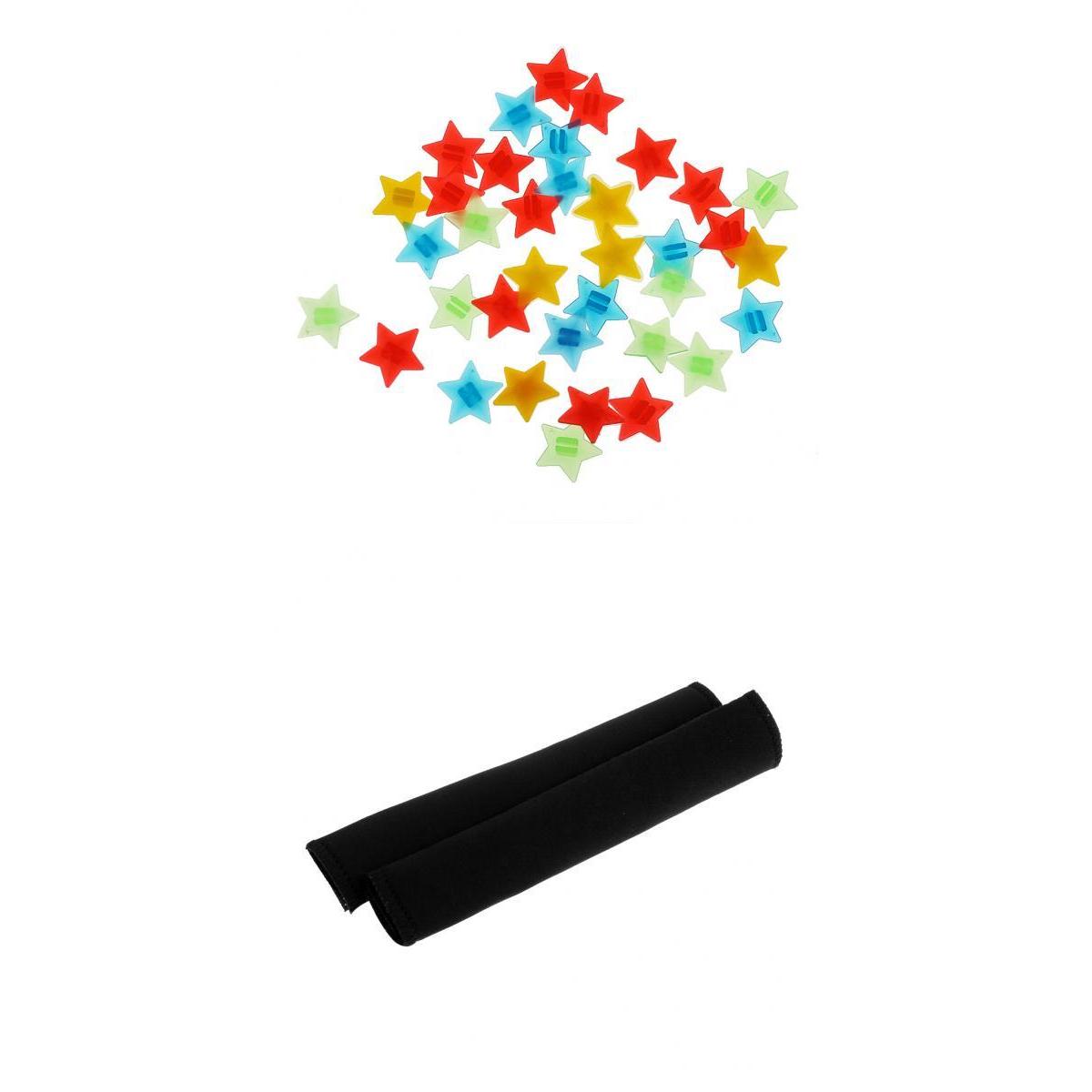 Bike Frame Cover Chain Stay Protector Guard + Bicycle Wheel Spoke Star Beads