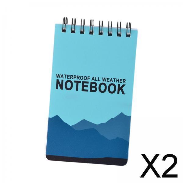 2xSpiral Notebook Writing Pads Pocket notebook for Office Stationry blue