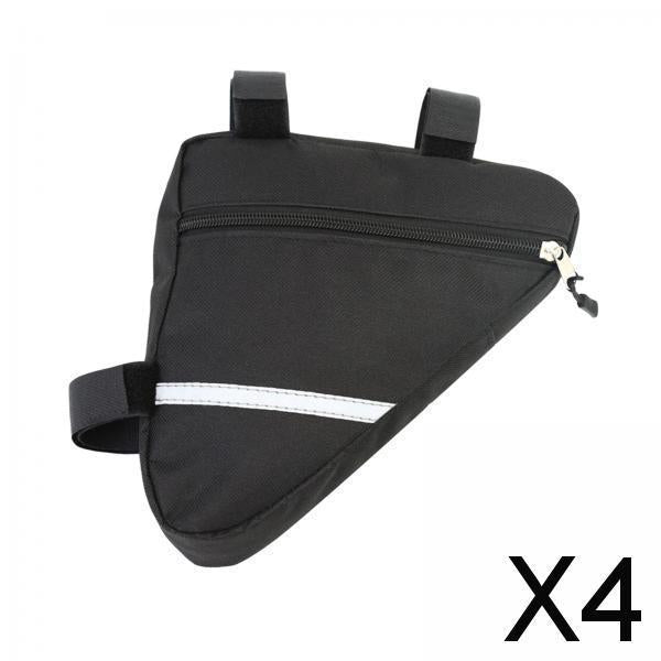 4xTriangle Bike Frame Bag Cycling Bicycle Pouch Sports for Repair Tools Cards No Water Holder