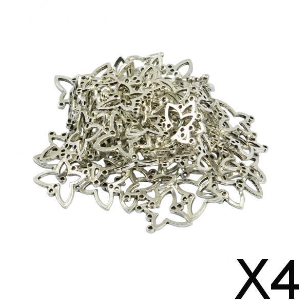 4x50Pcs Earrings Chandelier Hollow Butterfly Frame Connector Charms DIY Making