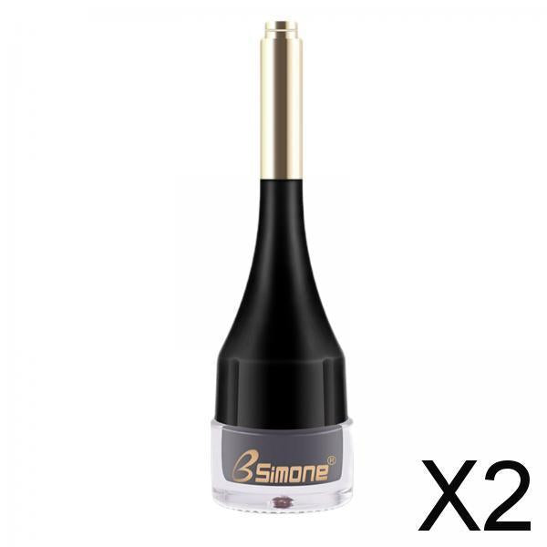 2xEyebrow Gel Waterproof Long Lasting Makeup Tattoo for Full Eyebrow Makeup Gray Black