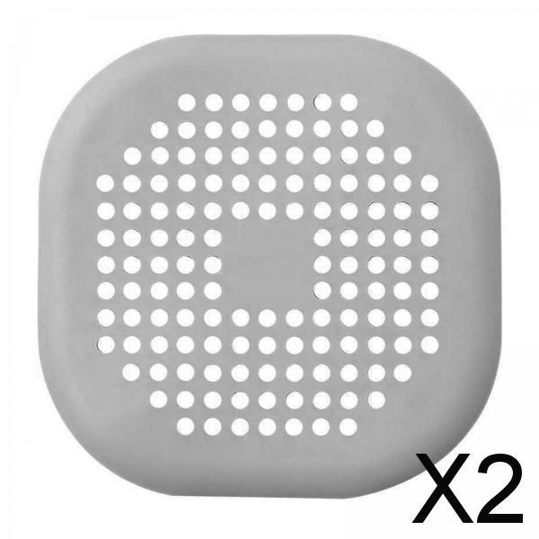 2xKitchen Sink Drain Strainer Kitchen Residue Filter Screen for Shower Gray