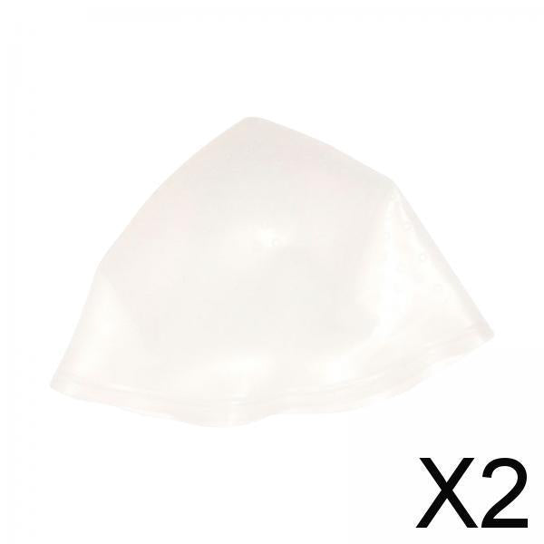2xSilicone Highlighting Cap Hair Dye Coloring Hat Adjustable DIY Reusable Soft White