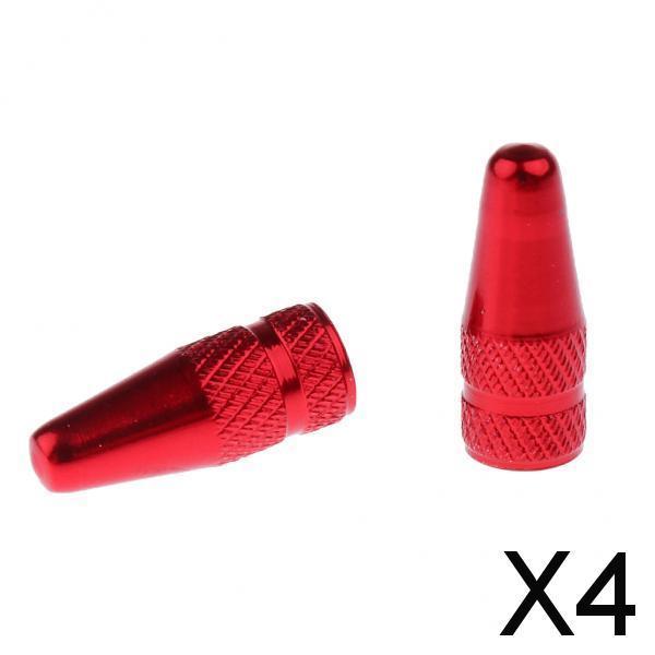 4x2pcs Cycling MTB Bike Aluminum Alloy Presta Valve Cap Dust Cover Rose
