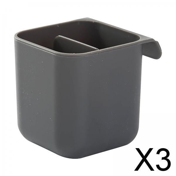 3xComputer Monitor Pocket Pencil Holder Desktop Accessories Office Stationery Gray Square
