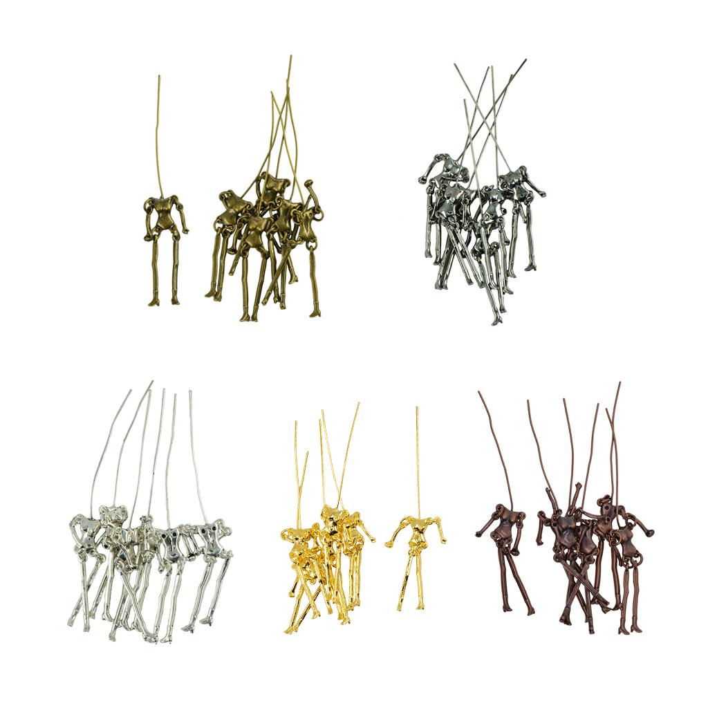 30 Sets Human Skeleton Body DIY Dolls Pendants Jewelry Making Charms Crafts