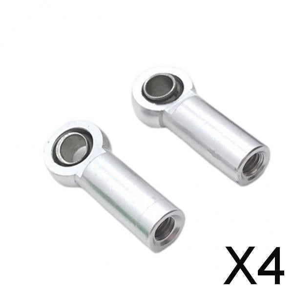 4xRC Tie Rod End Ball Joint Spare Parts for 1/8 Crawler Universal Silver