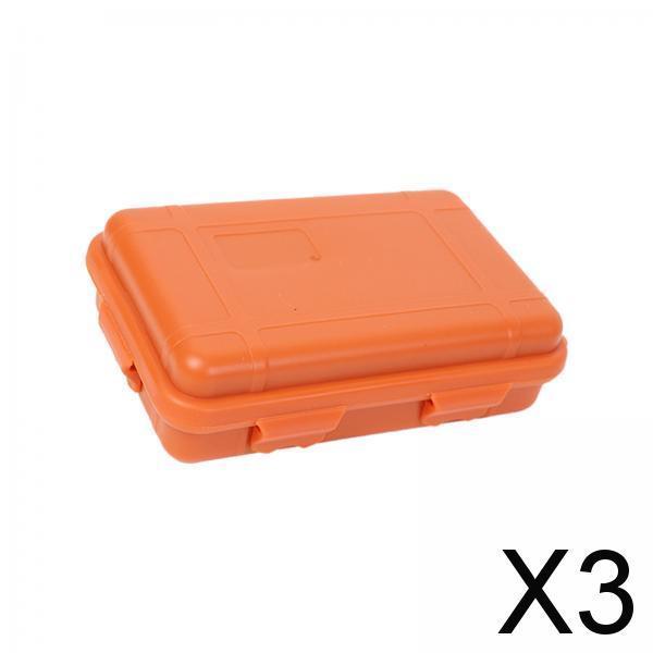 3xTool Box Dust Resistant Storage Case for Camping Backpacking Accessories Large Orange