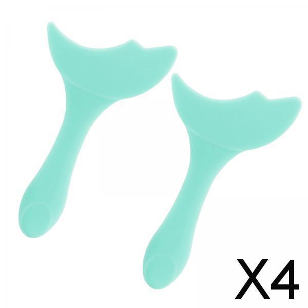 4xReusable Eyeliner Stencils Silicone Template Assistant Helper Washable green 2pcs