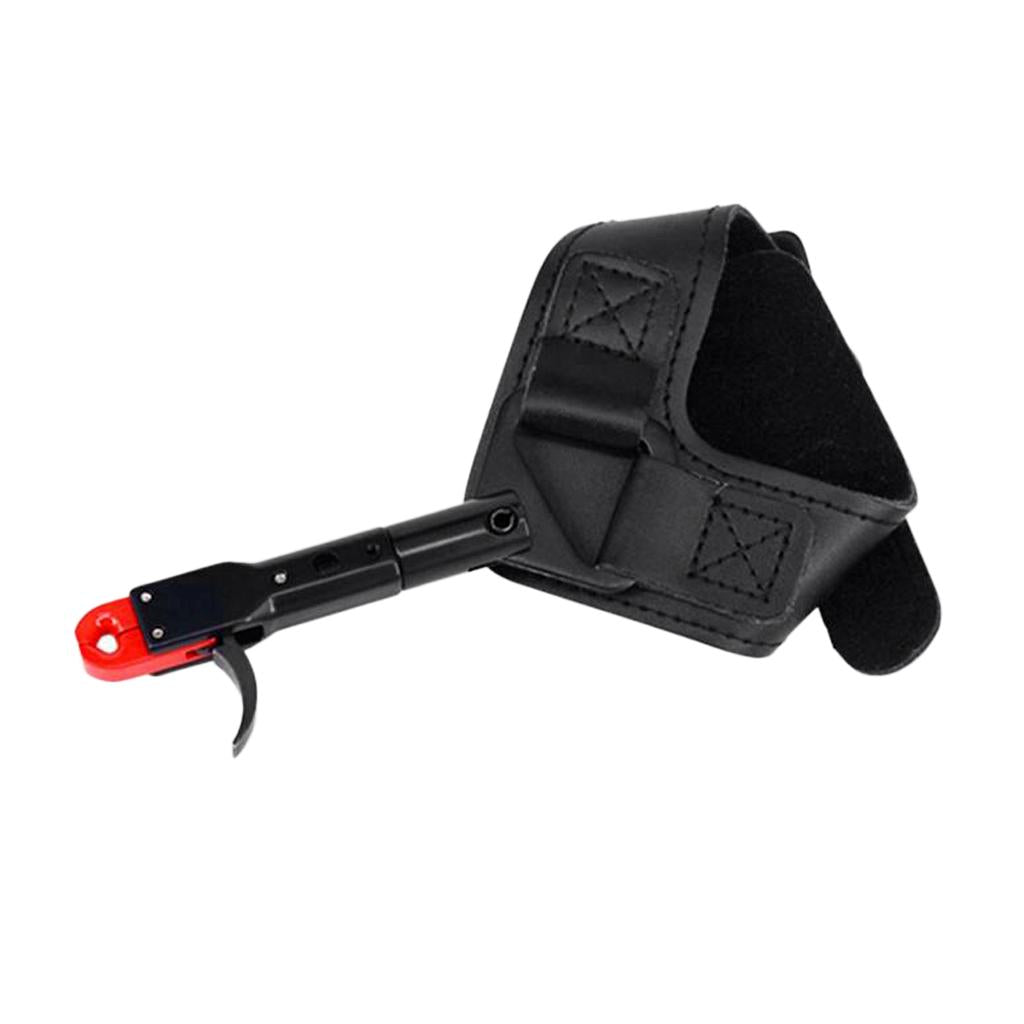 Outdoor Adjustable Archery Release Aid Trigger Hunting Wrist Buckle Strap