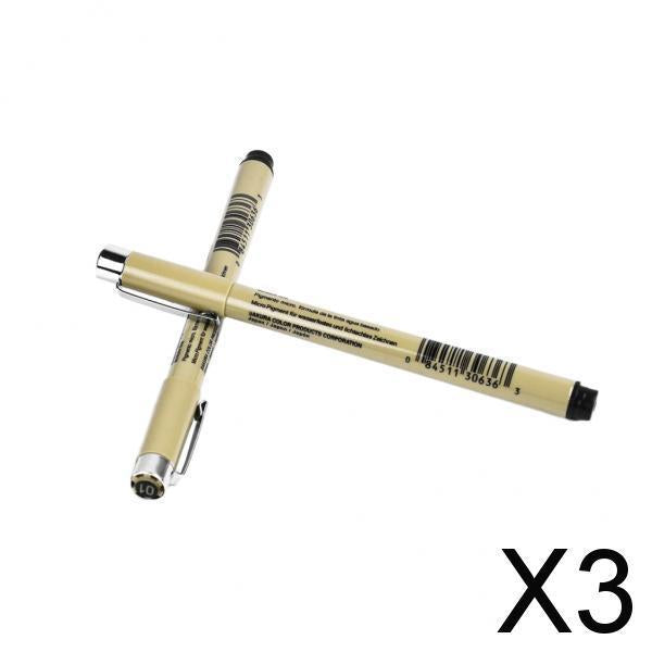 3x2Pack of Graphic Thin Line Drawing Pen for Pen Paint Connection Line 0.25mm