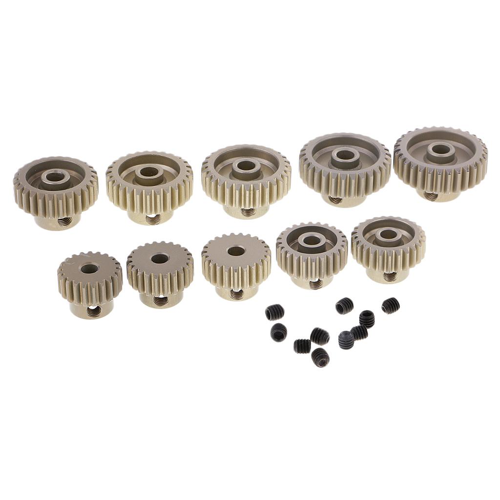 48DP 3.175mm 21T-30T Pinion Motor Gear Brush Brushness for 1/10 RC Car Model