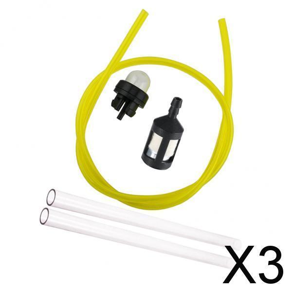 3xRubber Primer bulb Fuel filter HOSE for Husqvarna