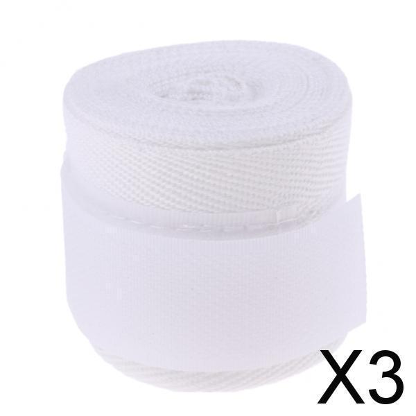 3xCotton Boxing Hand Strap Taekwondo Bandage Outdoor Sports Hand Gloves White