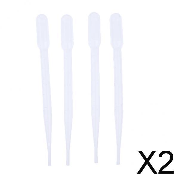 2x4 Pieces UA15 Model Coloring Painting Dropper Suction Tube with Scale 3ml
