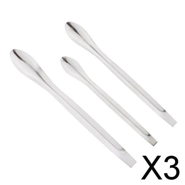 3x3 Pieces Metal Handmade Little Lipstick Spoon Lip Balm DIY Dispensing Spoons