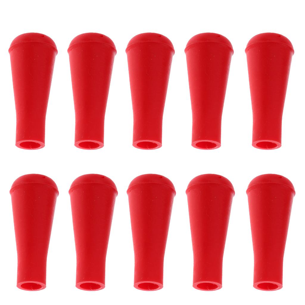 10 Pieces Safety Soft Rubber Arrowhead for Hunting Game Toy Bow 8mm Red