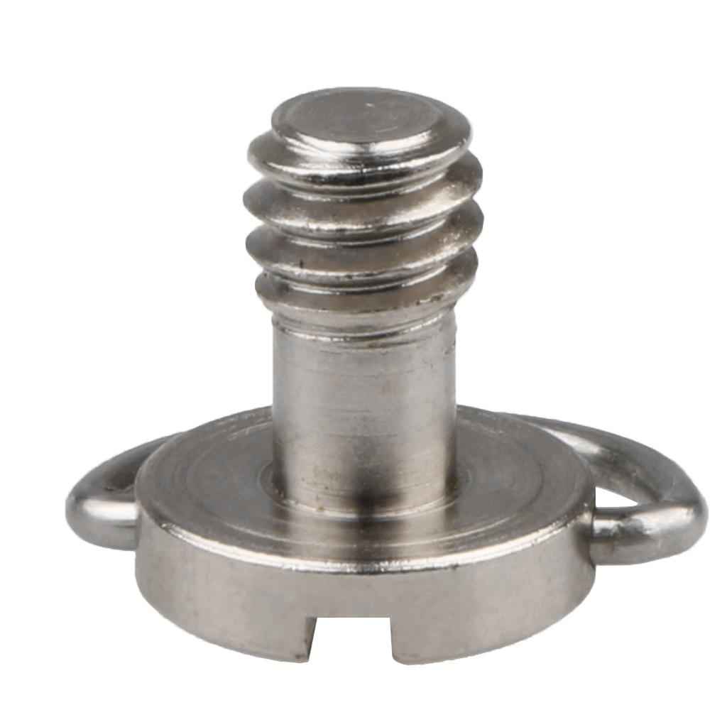 1/4'' D-Ring Iron Screw For Camera Tripod Quick Release Plate Photography