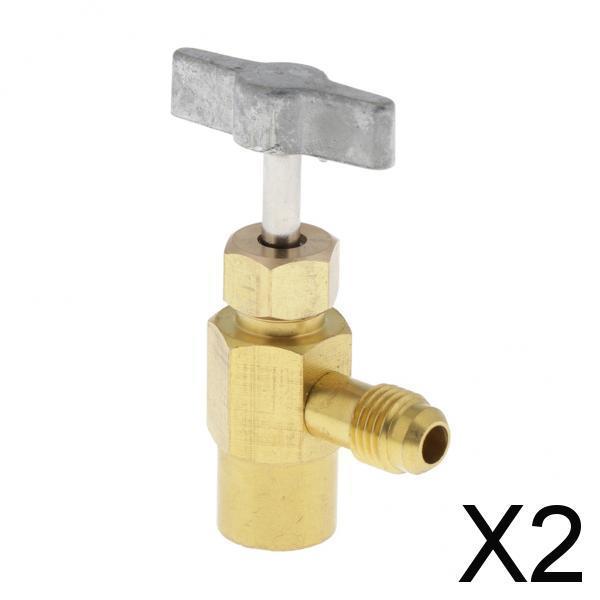2xR134a AC Refrigerant Can Bottle Tap Opener Dispenser 1/2 ACME Thread